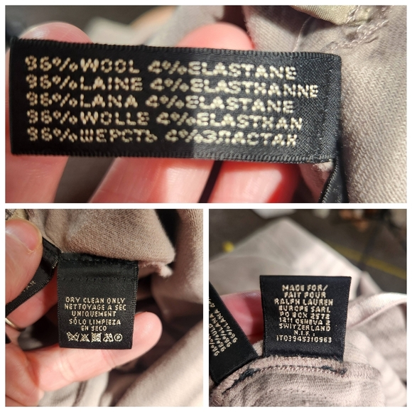 Ralph Lauren Black Label Wool Equestrian Breeches Size 8 Made In Italy - Picture 8 of 15